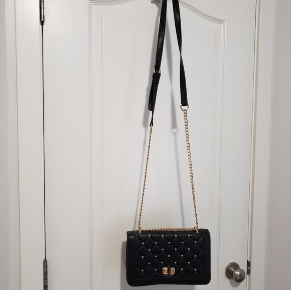 Badgley Mischka Vegan Leather Studded Crossbody in Black - Picture 6 of 10